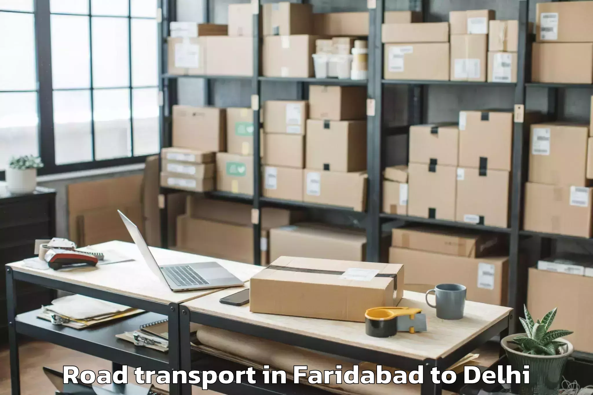 Trusted Faridabad to D Mall Paschim Vihar Road Transport